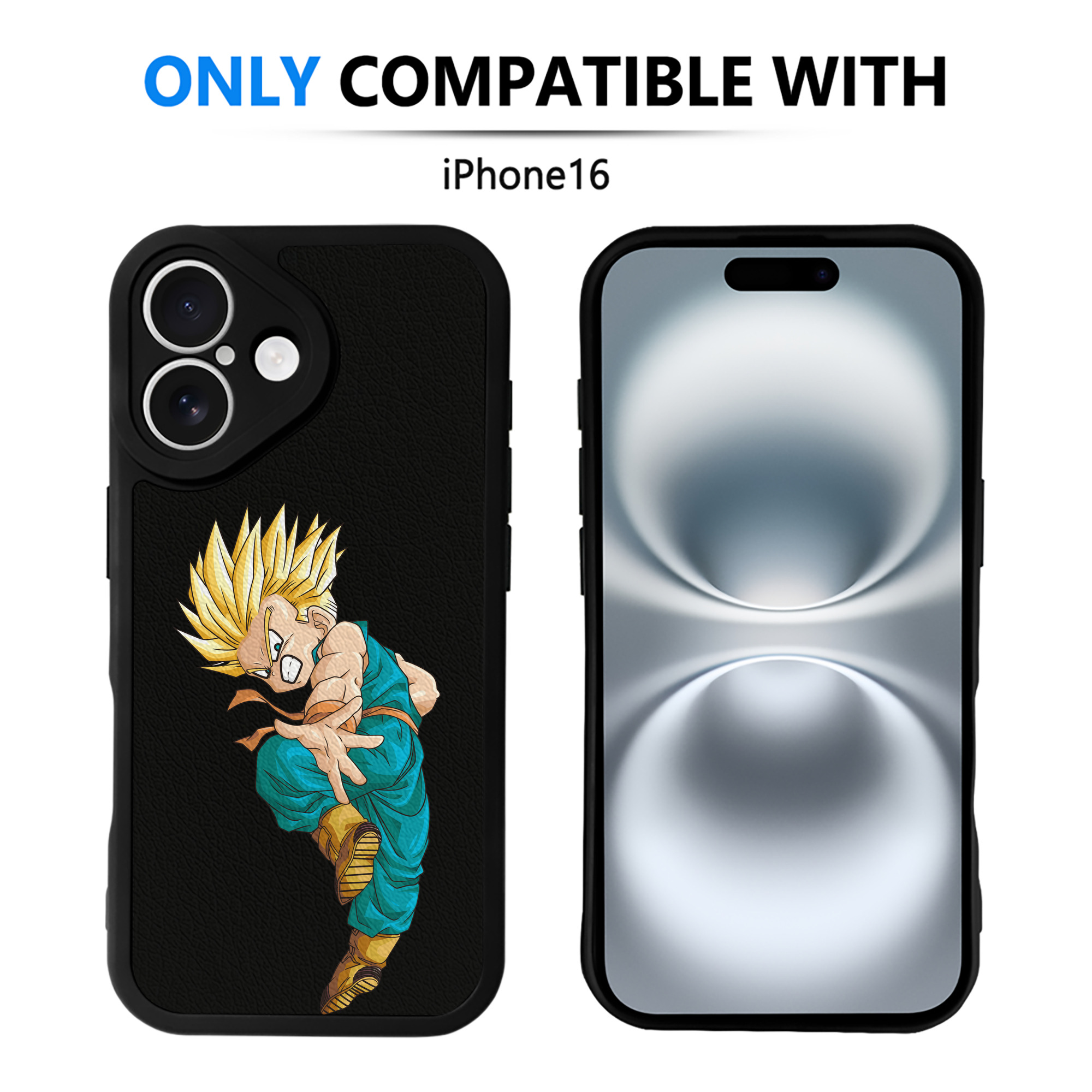 （画像用） ドラゴンボール DRAGON BALL 【iPhone 16シリーズ対応】シリコンスマホケース（レザー調） 材質：シリコン